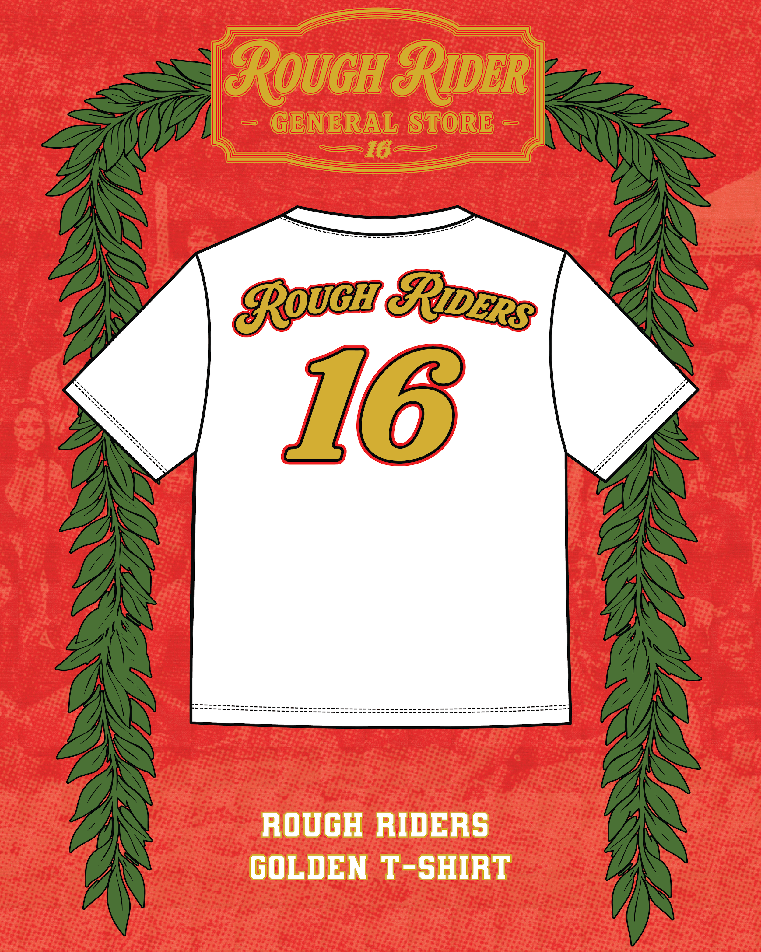 Roosevelt Rough Riders Golden Cotton T-Shirt