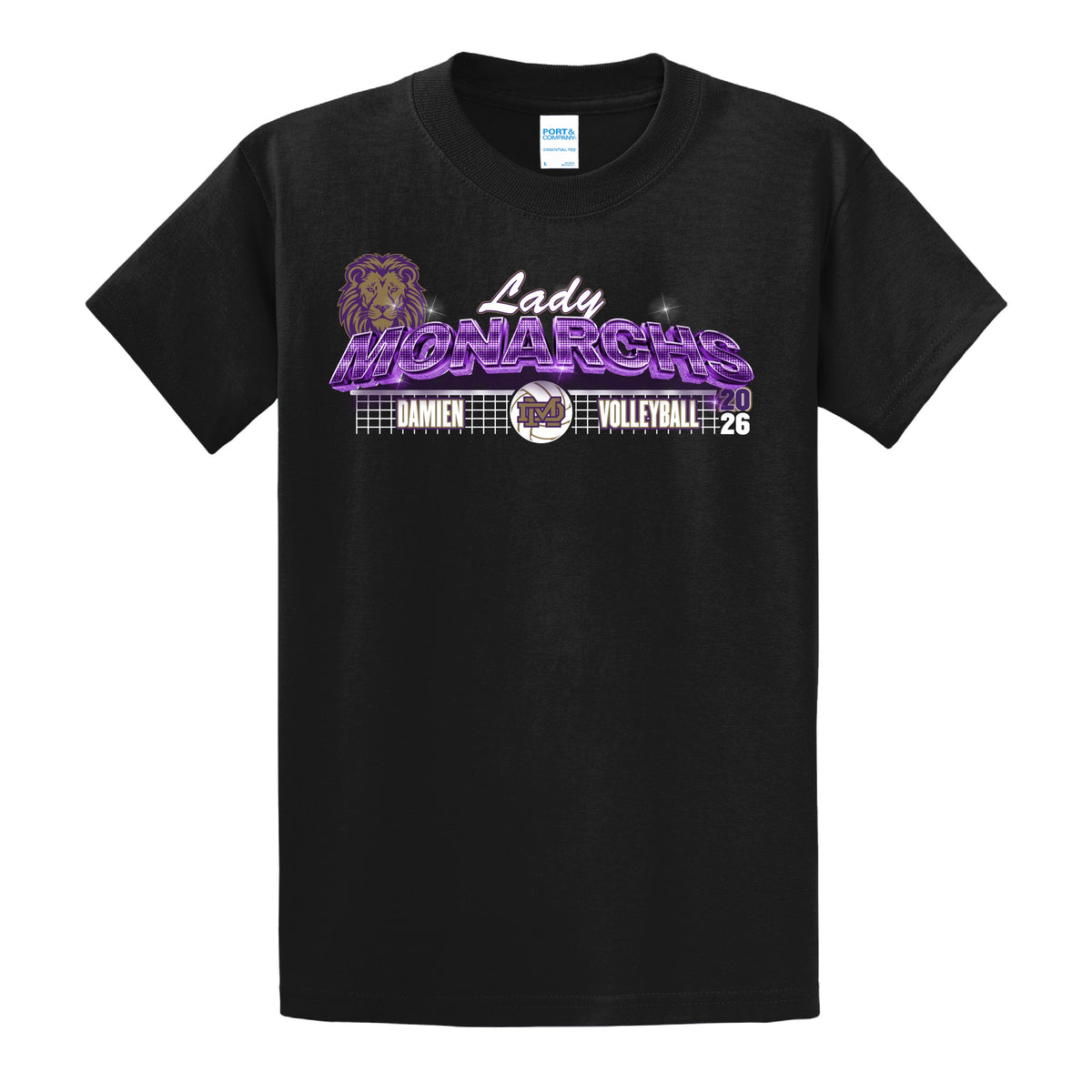 2026 Lady Monarchs Volleyball Booster Tee in Black