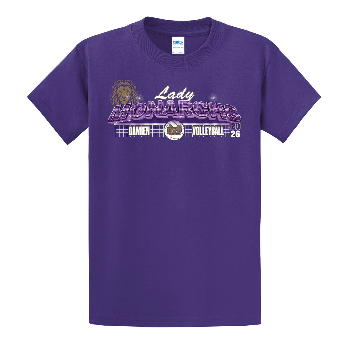 2026 Lady Monarchs Volleyball Booster Tee in Purple