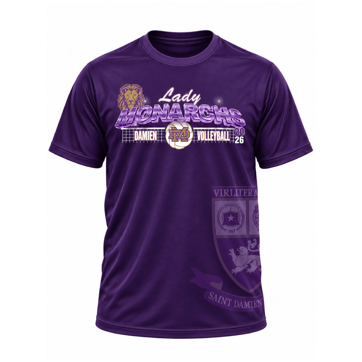 2026 Lady Monarchs Volleyball Booster Tee in Purple