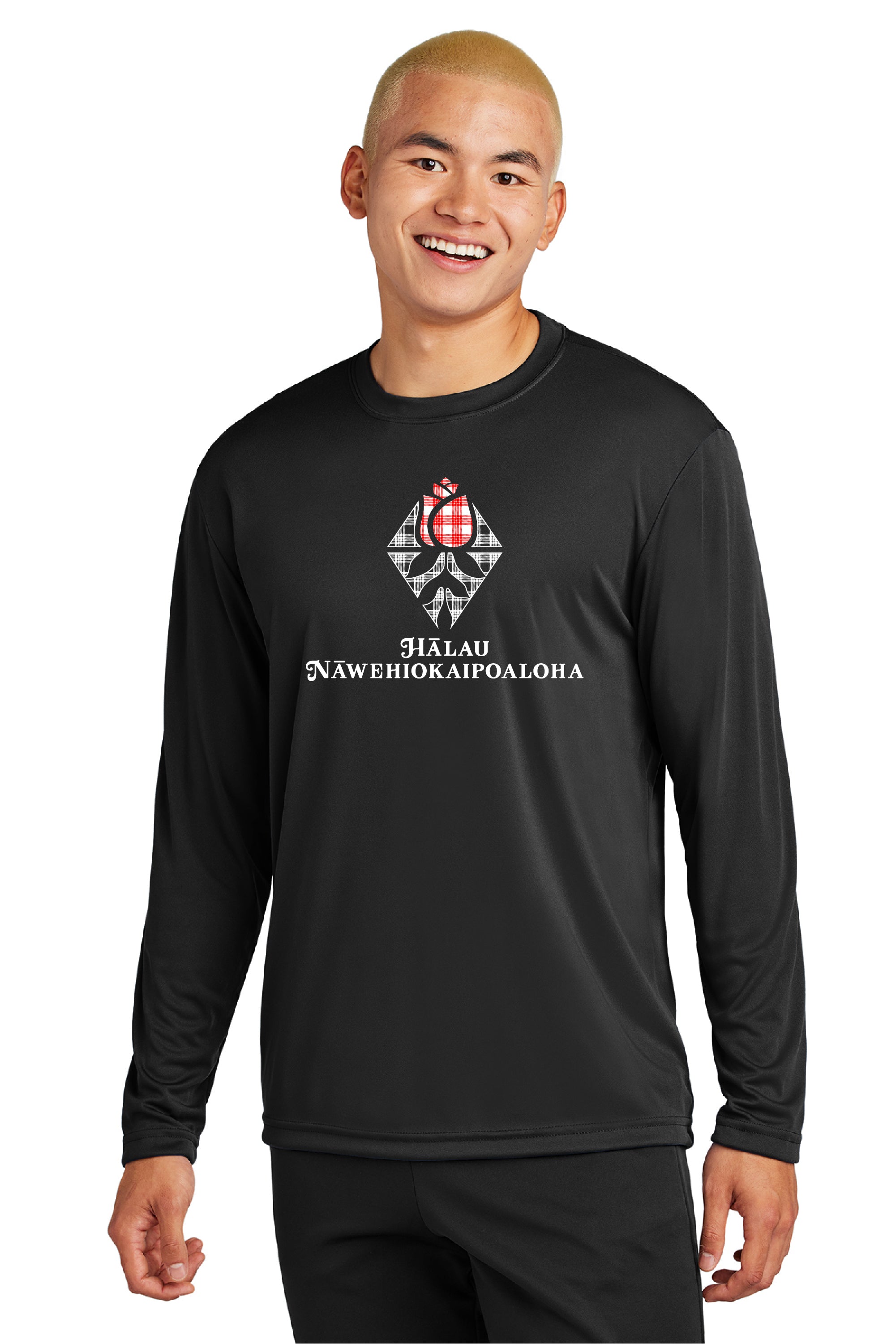 [Halau Nawehiokaipoaloha] PALAKA Long Sleeve Dri-Fit Black Tee