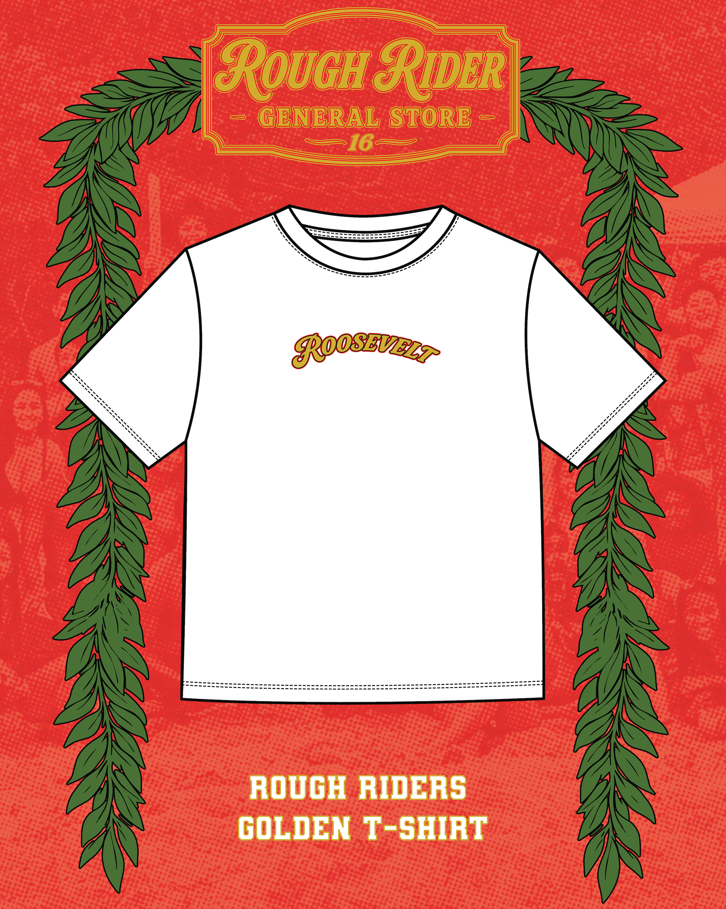 Roosevelt Rough Riders Golden Cotton T-Shirt