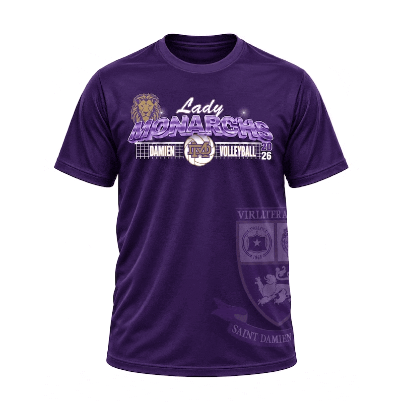 2026 Lady Monarchs Volleyball Booster Tee in Purple