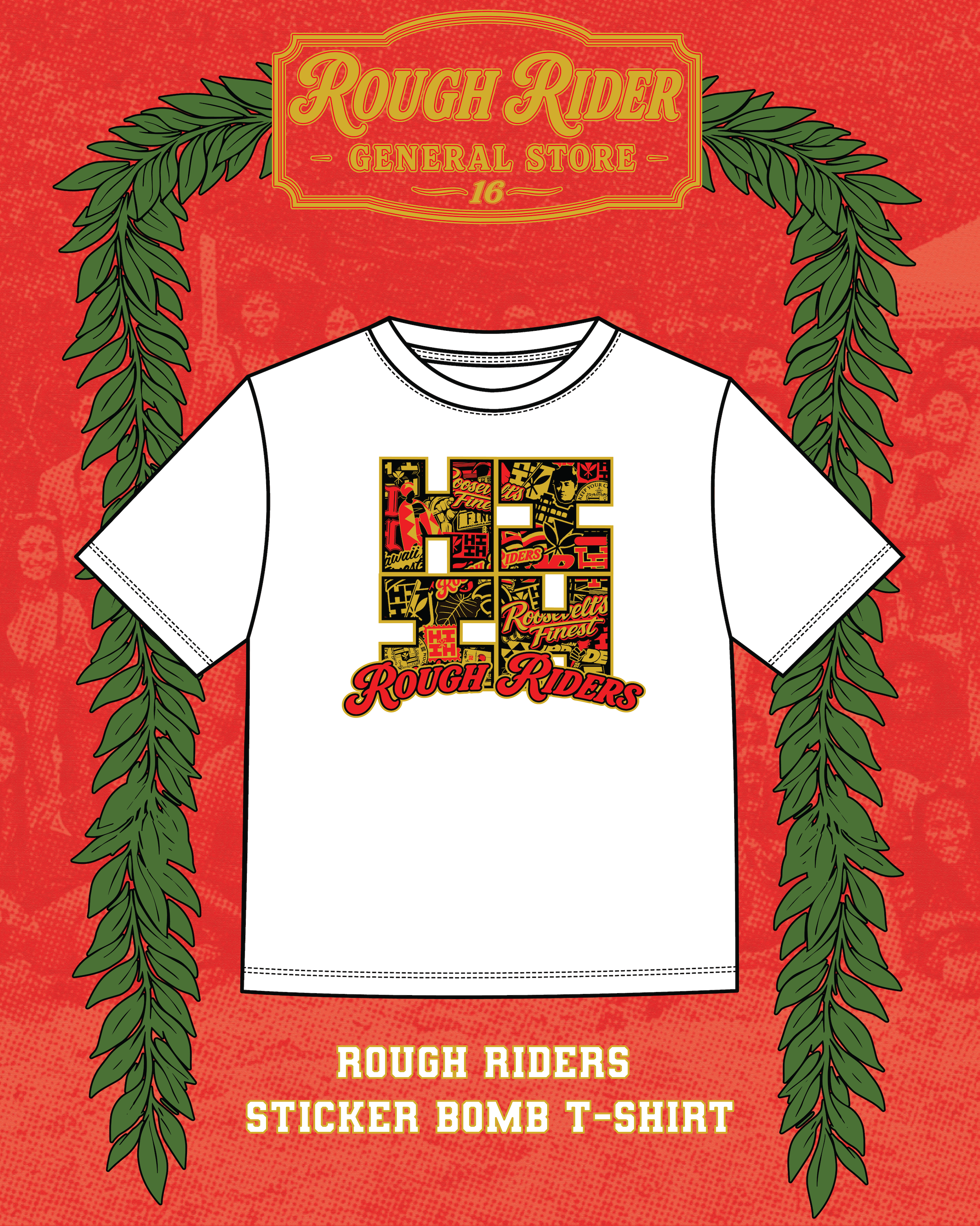 RHS x Hawaii's Finest Sticker Bomb Cotton T-Shirt