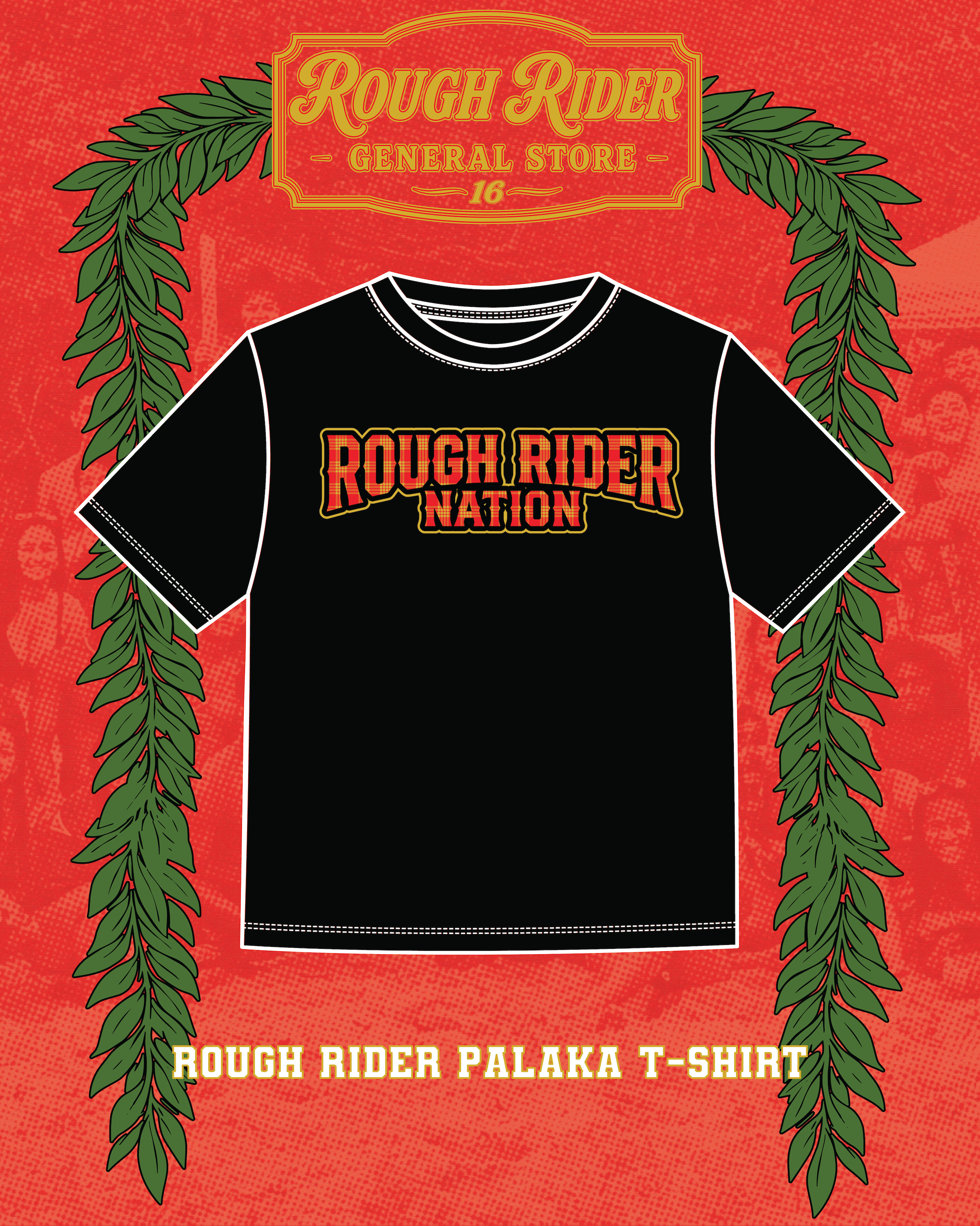 Rough Rider Nation Palaka Cotton T-Shirt