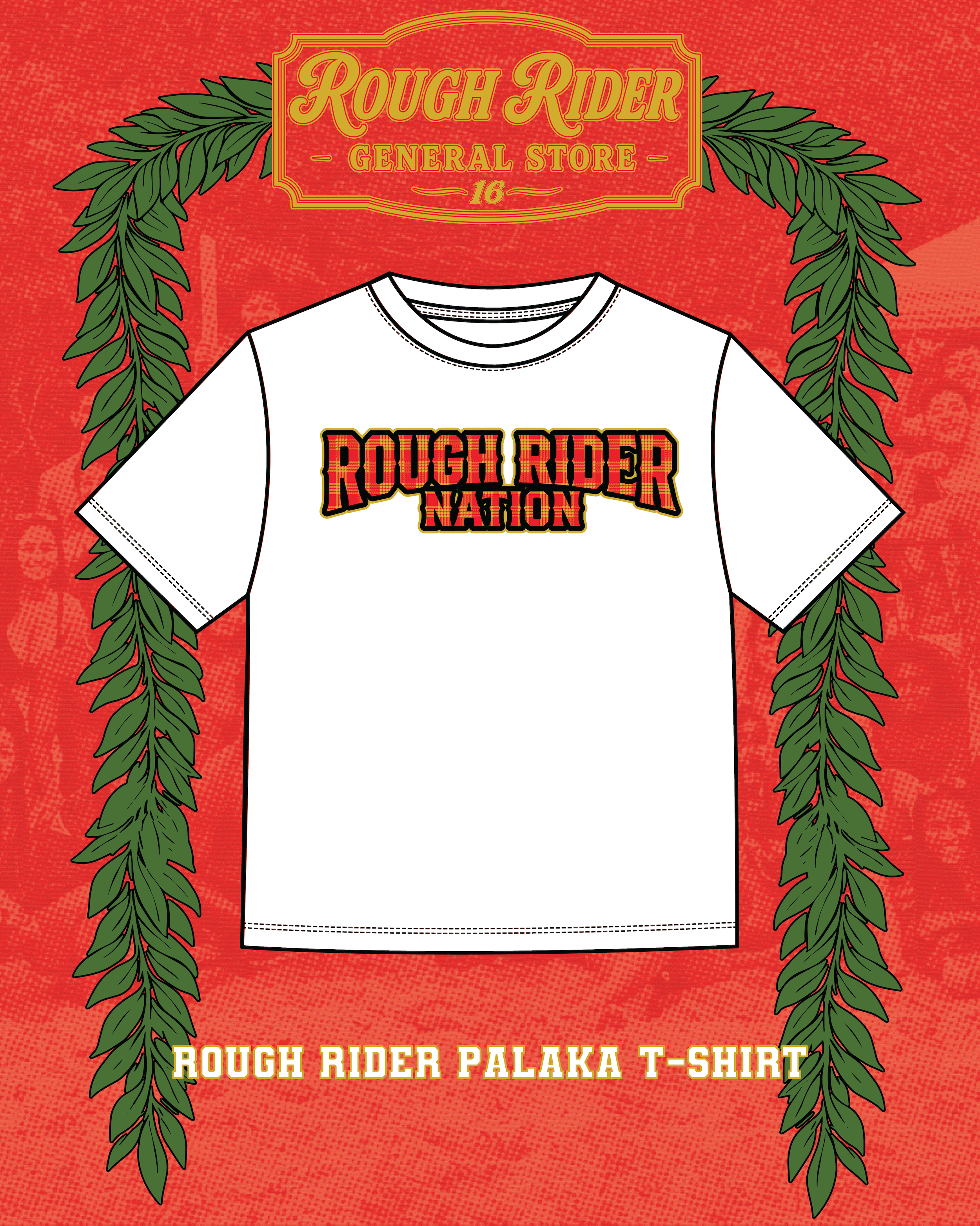 Rough Rider Nation Palaka Cotton T-Shirt